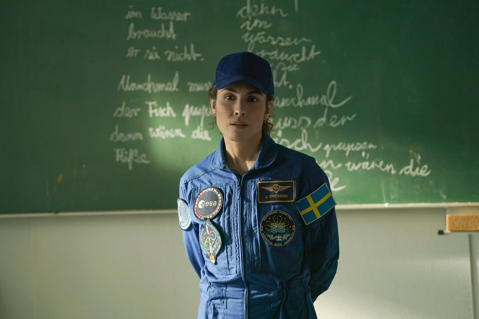 ESA logos and patches get significant screen time in Constellation, starring Noomi Rapace.