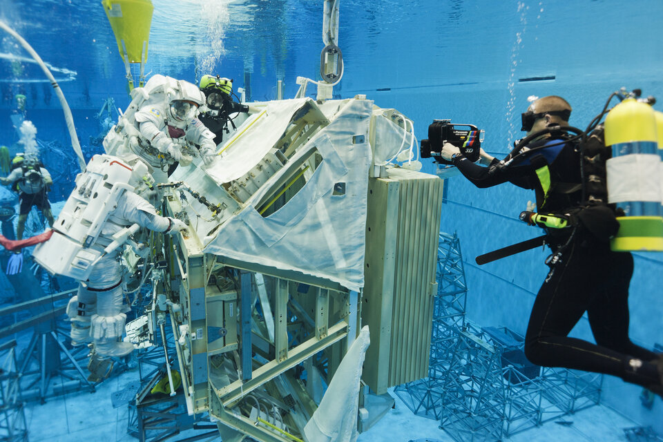 Astronaut Alexander Gerst beim Training 