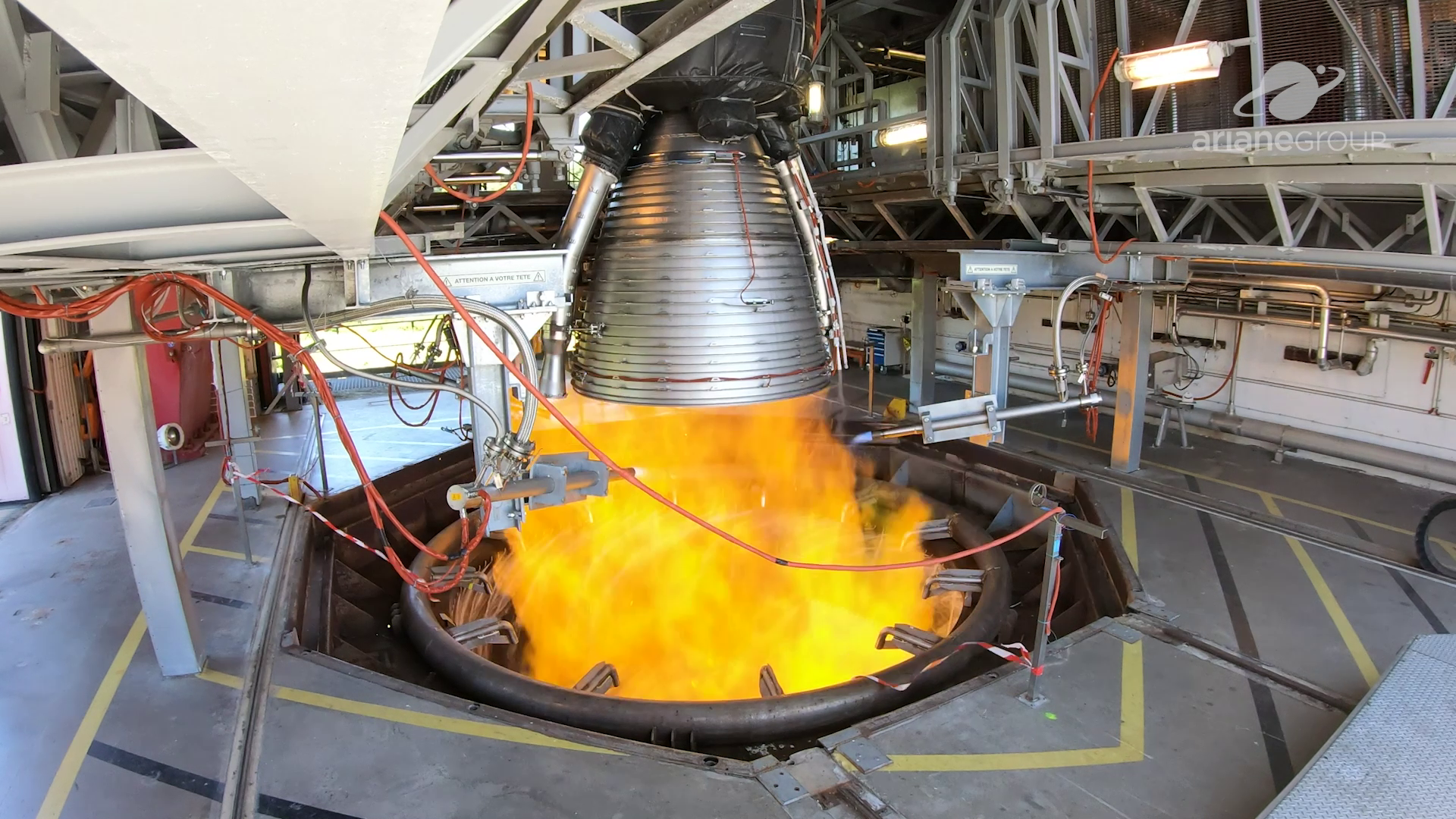 The Vulcain 2.1 engine for Ariane 6 performed its acceptance test in France on 21July 2020.   