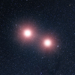 Artist's impression of a binary star system