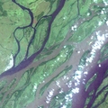 Landsat satellite image of the Congo River Basin