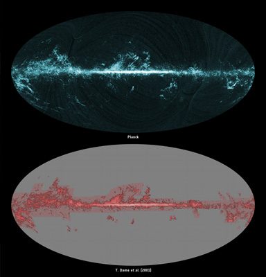 All-sky image of molecular gas seen by Planck and previous surve