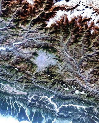 MERIS image of Kathmandu Valley in natural colour