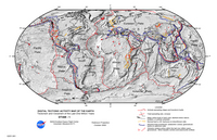 World tectonic activity map