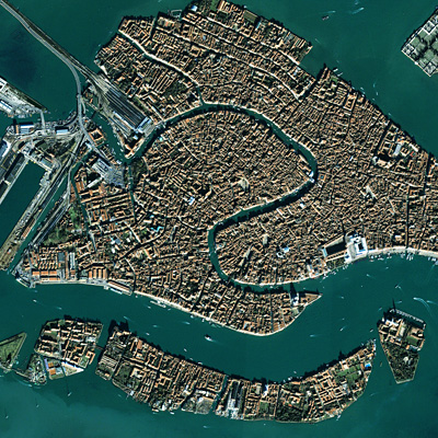 Venice, Italy, as seen from IKONOS at an altitude of 680 km