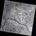 Digitalised river system on PROBA image
