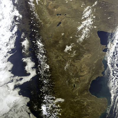 Envisat image dominated by southern Argentina