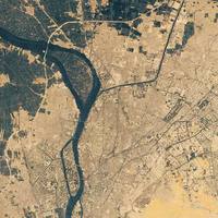 True-Colour Combination image of Cairo using bands 3,2,1