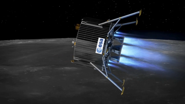 Lunar Lander breaking Credit: ESA
