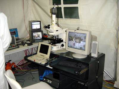 Inside the mobile field hospital