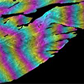 Topography-only interferogram simulated from a digital elevation