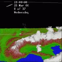 Mathematical simulation of the Foehn situation