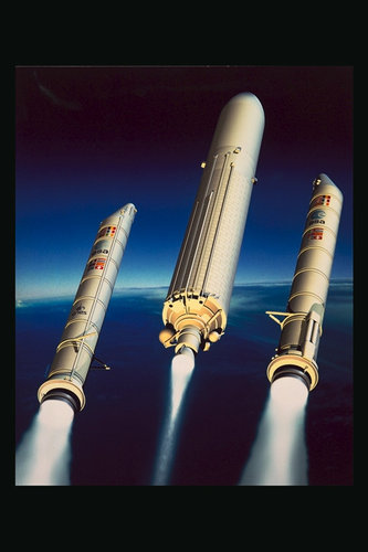 Ariane-5 booster separation