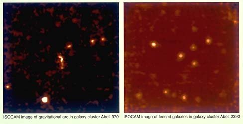 ISO reveals IR-bright gravitational arc