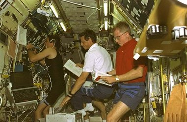 LMS Spacelab in orbit