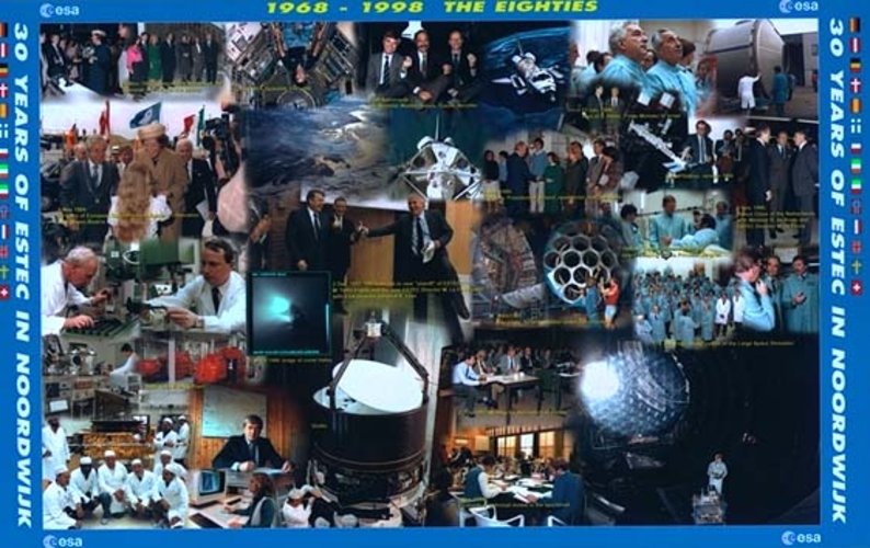 Photo montage commemorating 30 years of ESTEC