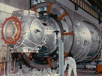 Russian Service Module under assembly