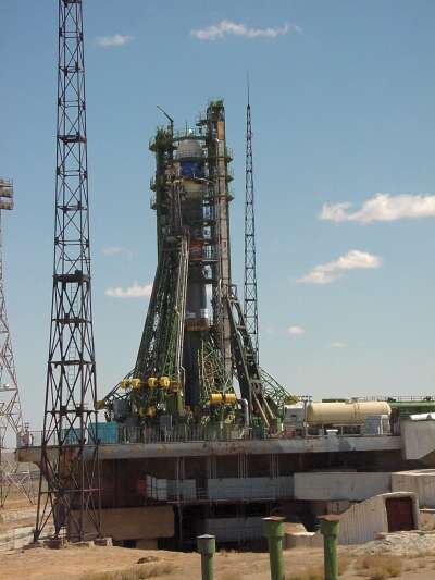 Soyuz/Cluster (2nd pair) on its launch pad