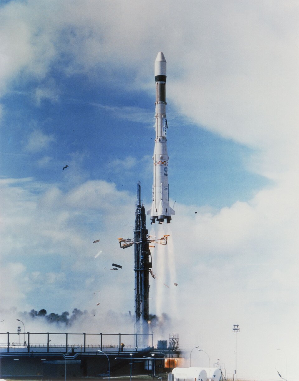 Der erste Start einer Ariane 1 im Jahre 1979
