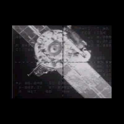 Expedition one docking with ISS