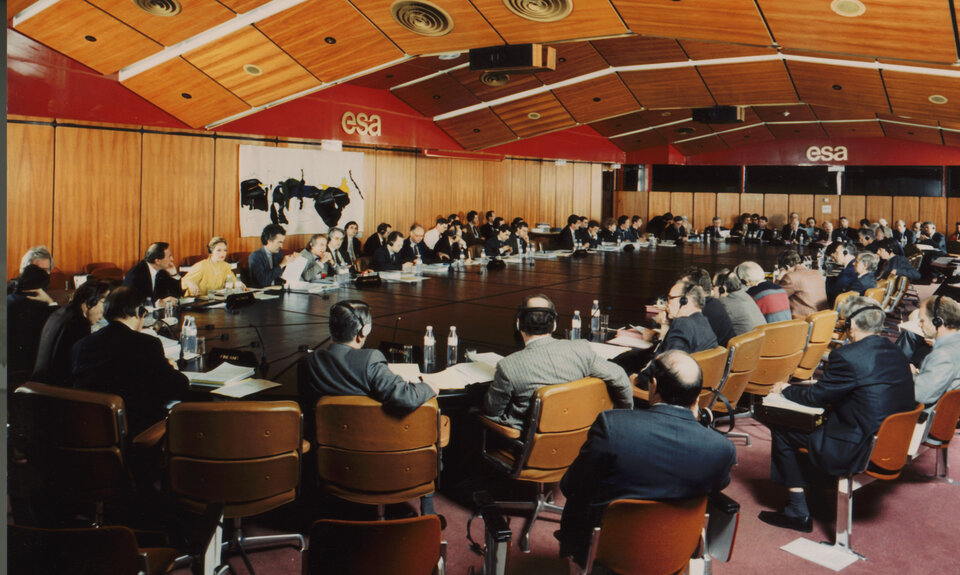 Meeting room at ESA headquarters in Paris