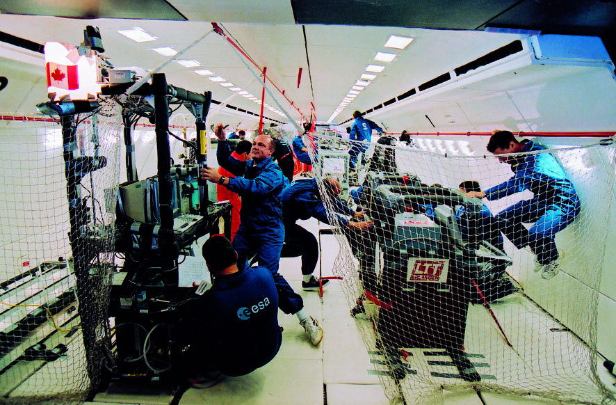 View inside the Zero-G aircraft