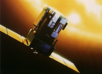 Artist's impression of the SOHO spacecraft