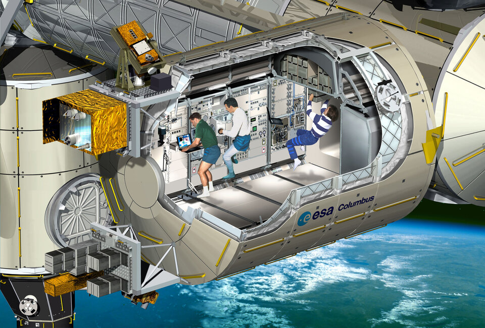 Cutaway view of Columbus laboratory