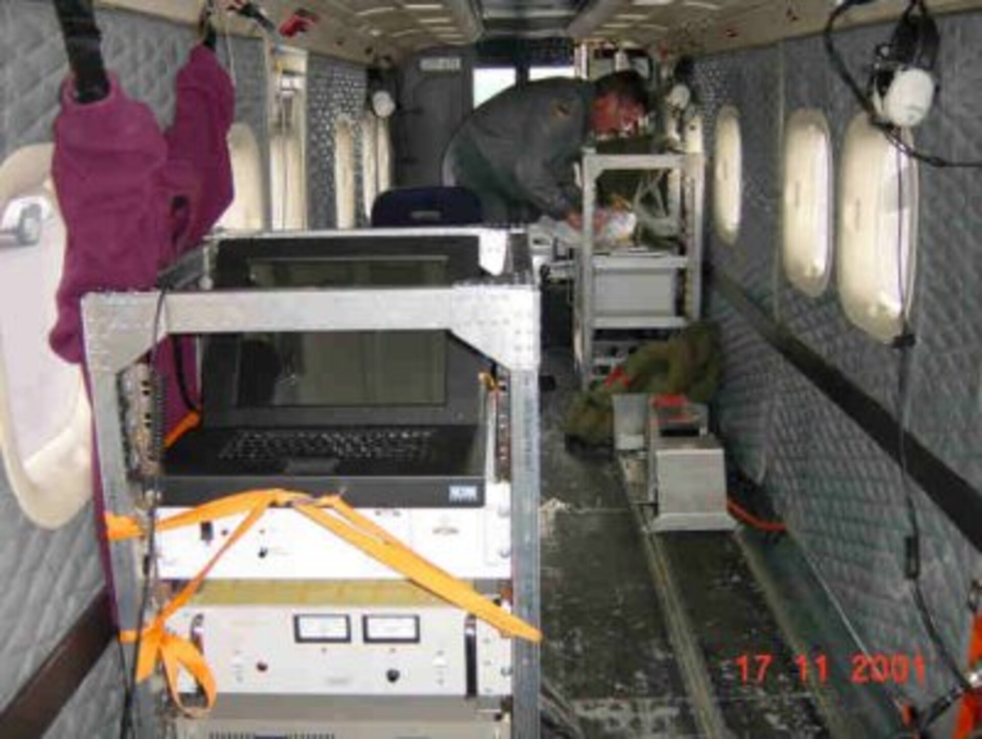 Inside the DLR aircraft