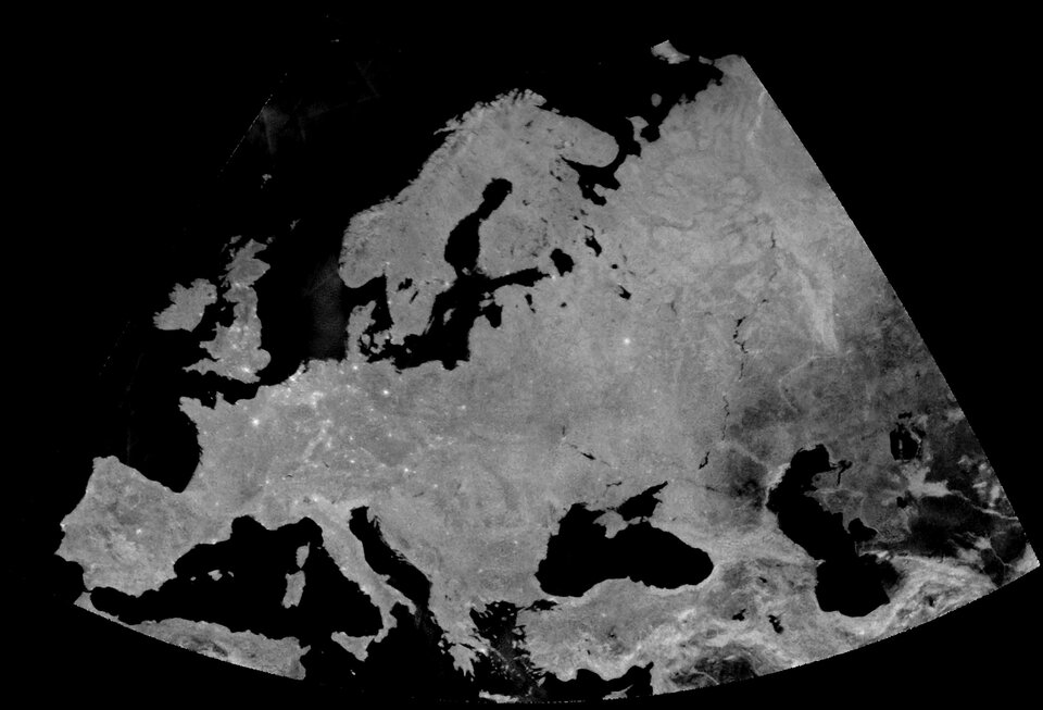 Scatterometer image of Europe