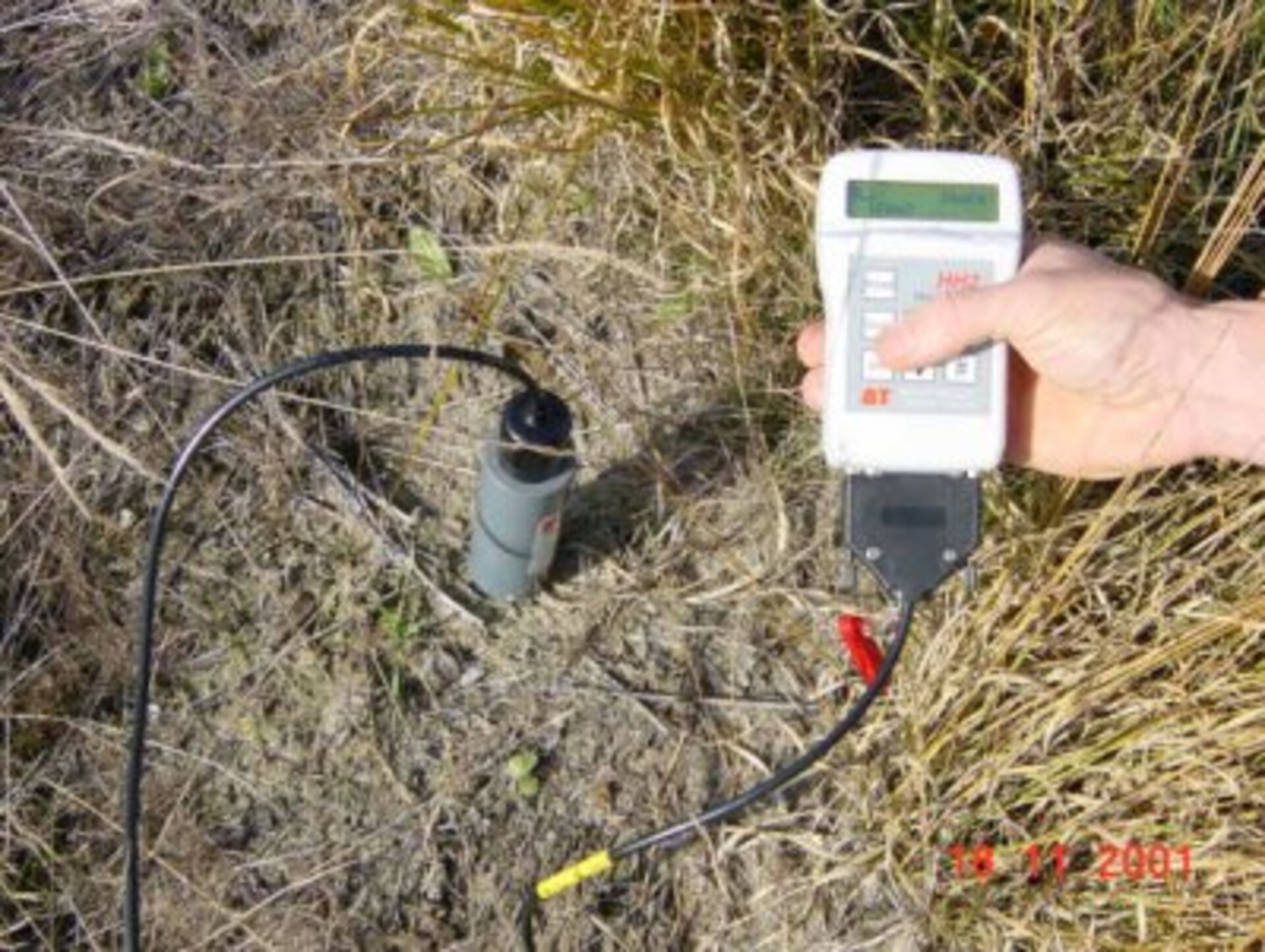 Soil moisture measurements made concurrently with the overflights.