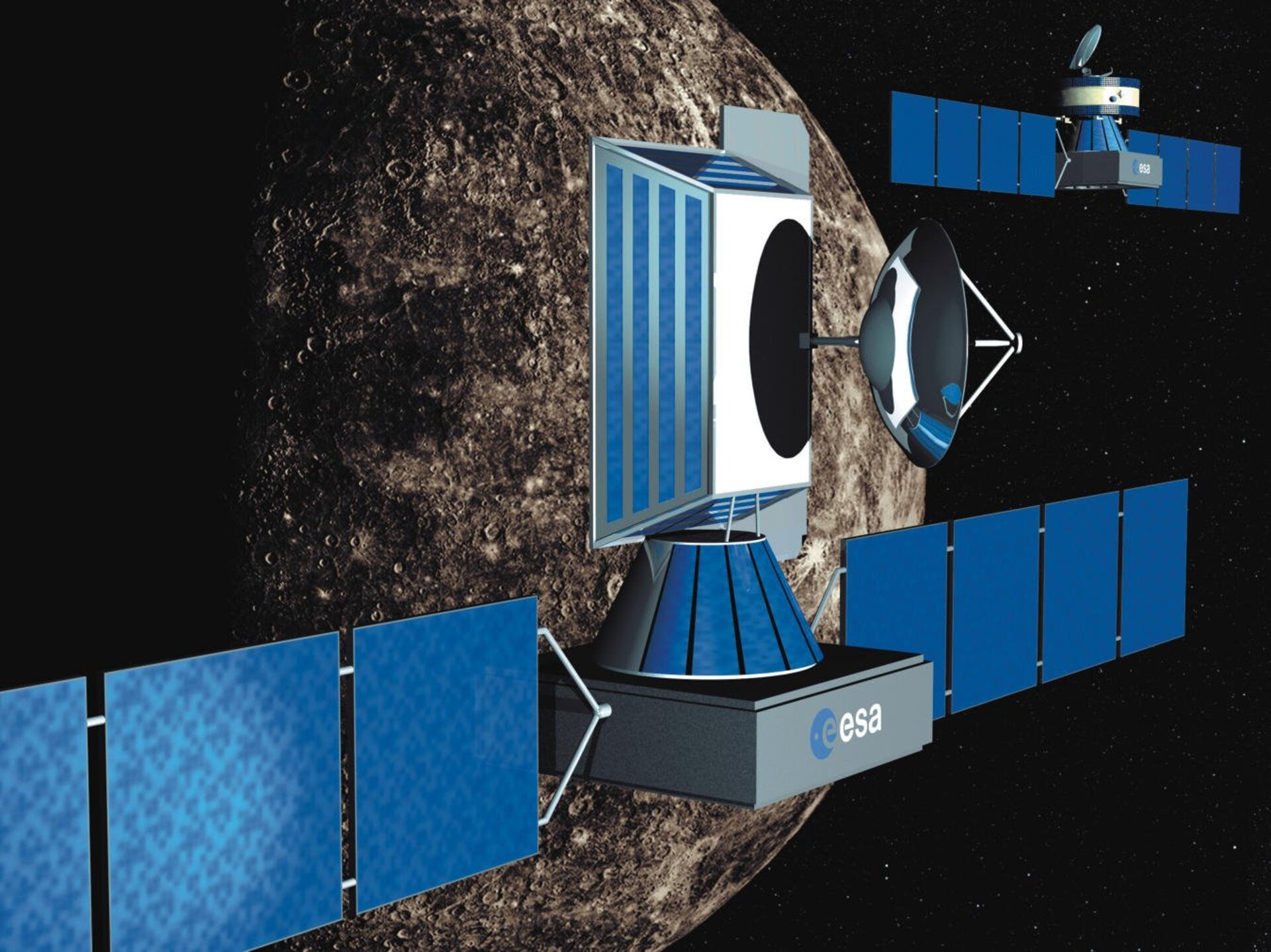 BepiColombo arrriving at the planet Mercury