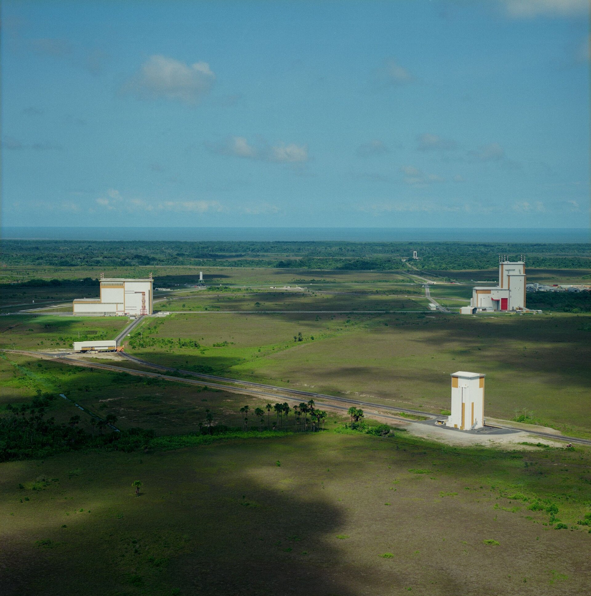 Aerial view of the Ariane-5 launch complex