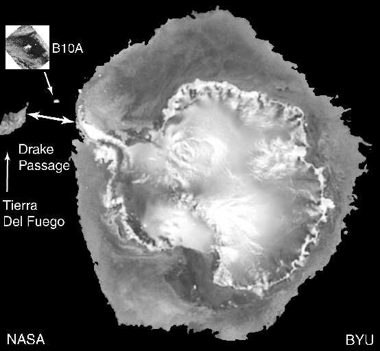 Large iceberg discovered to be adrift in the Drake Passage