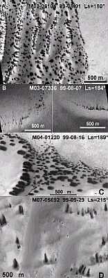 The location and shape of the spots is at odds with a physical explanation