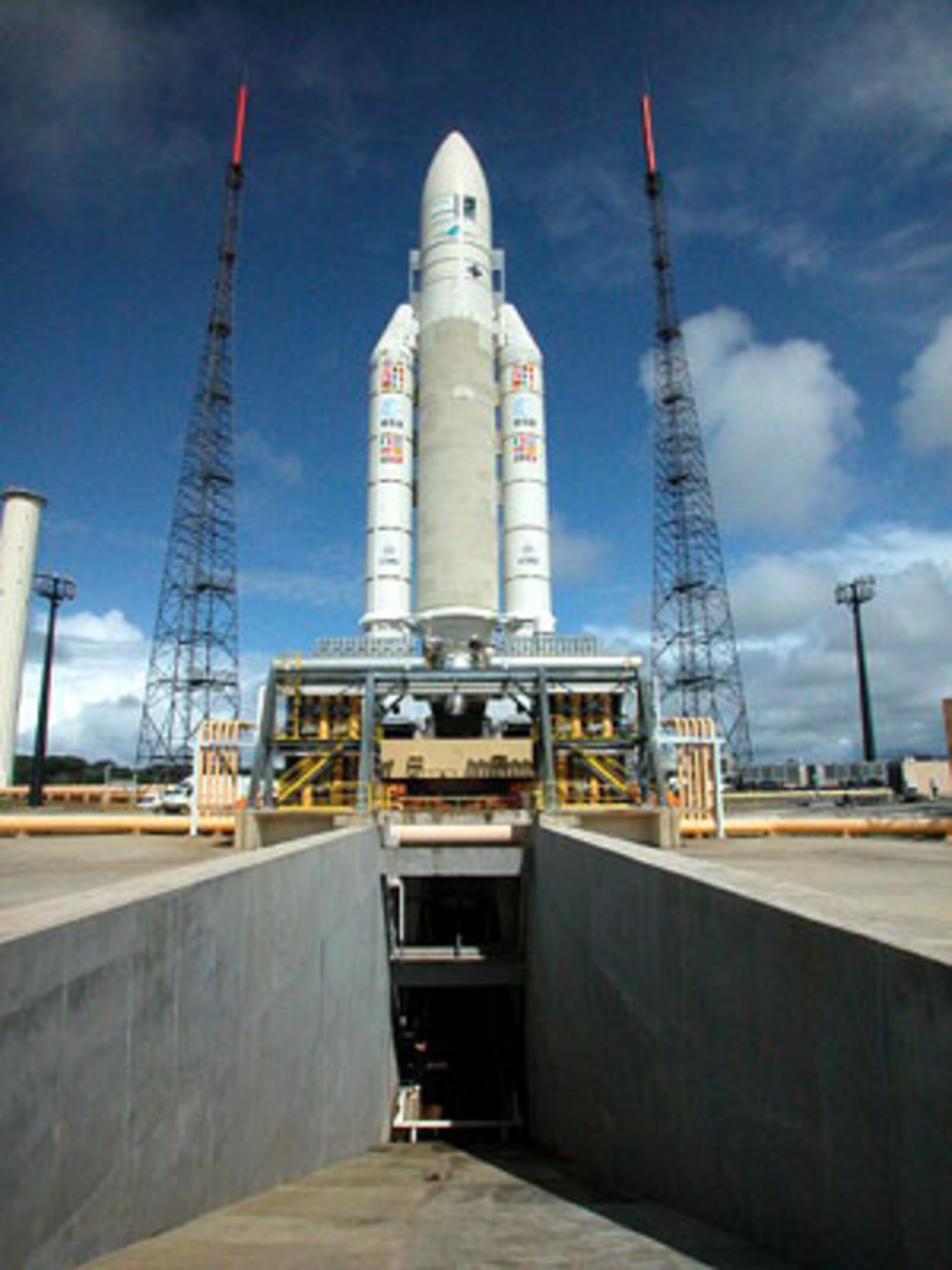 Flight 153: Ariane 5 on the launch pad