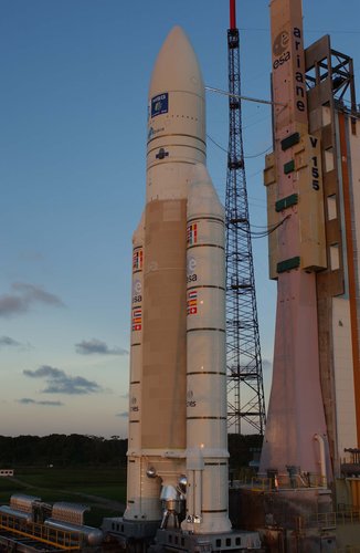 The European launcher Ariane 5 on its launch pad on ZL3