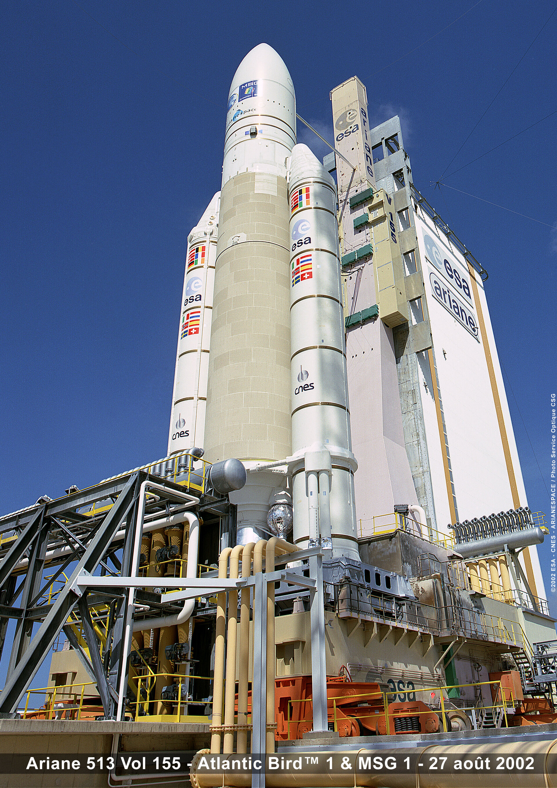 Launcher Ariane 5 on the launch pad