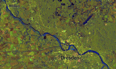 Radar-Nachtaufnahme von Dresden