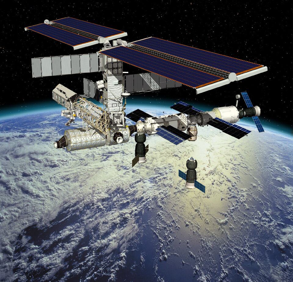 Het Internationale Ruimtestation is een kleine stad voor wetenschappers