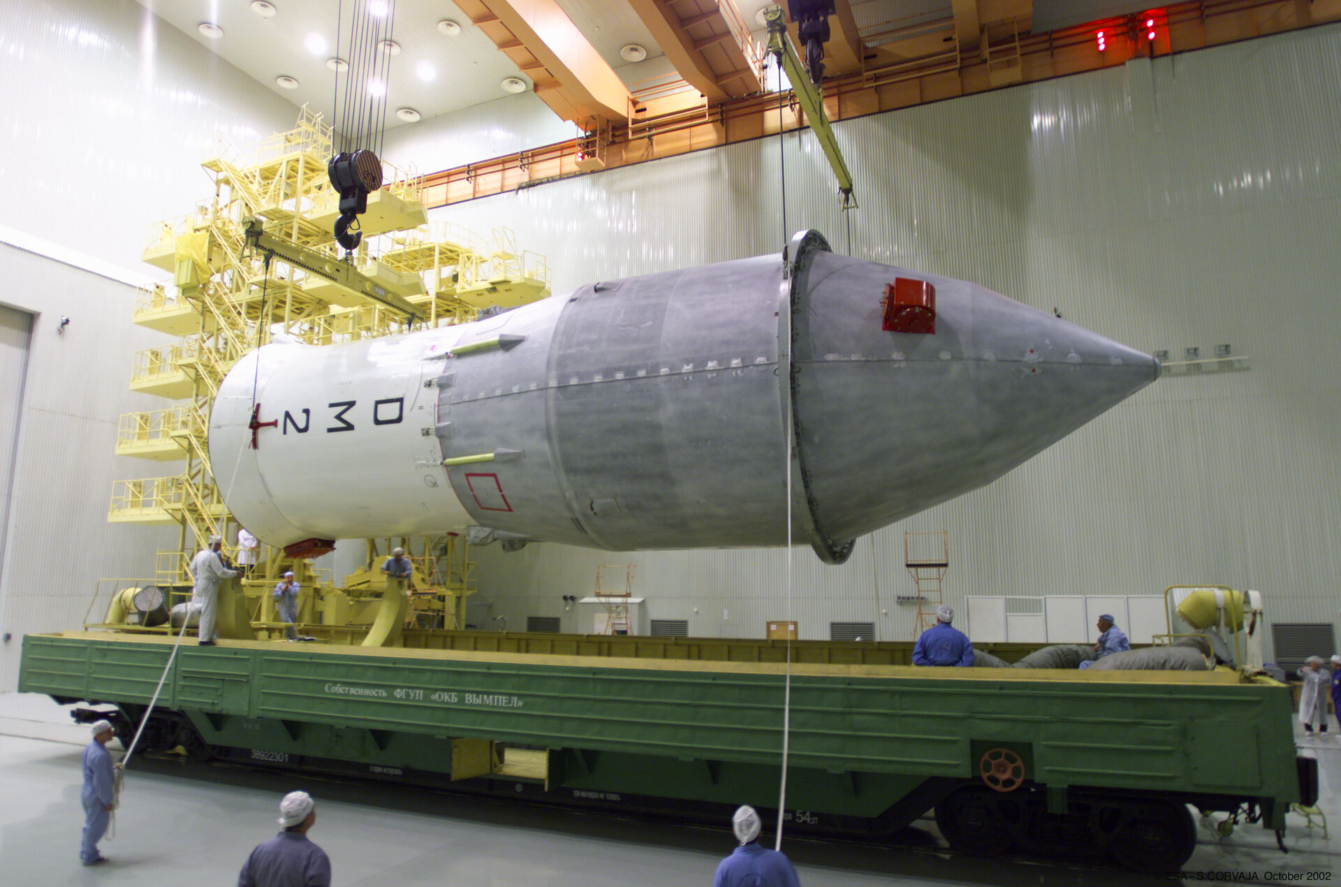 The upper stage and Integral spacecraft ready for the transfer