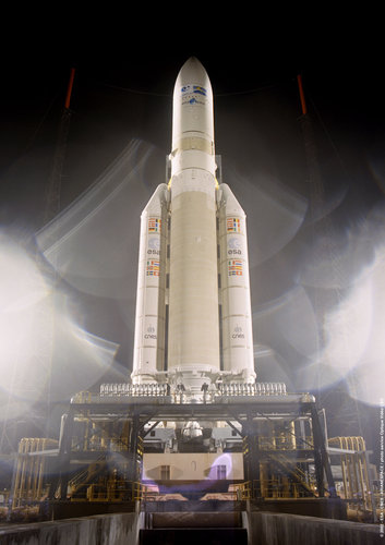 Flight 157 Ariane 5 ECA on the launch pad