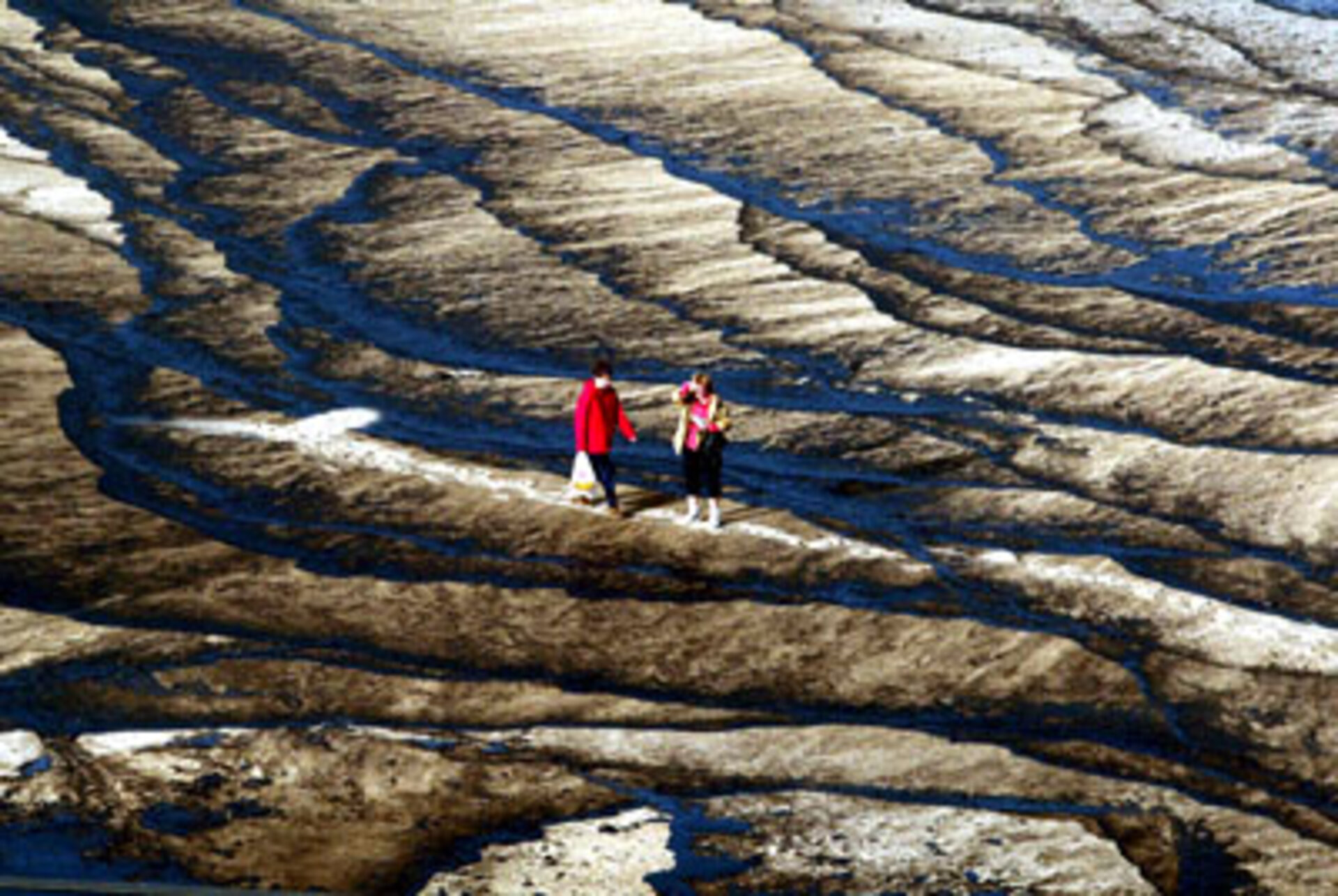 The Barranan beach covered with oil in Arteixo, northwestern Spain, Nov. 17, 2002