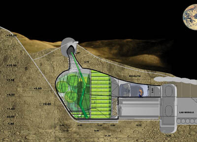 Lunar habitat for extended scientific research