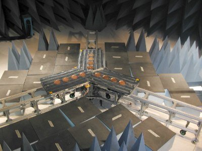 Anechoic chamber test of SMOS antenna subsystems