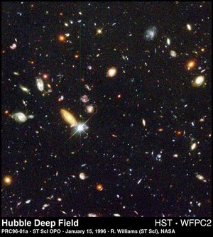 Hubble's Deep Field Image provided the first clues about numbers of stars