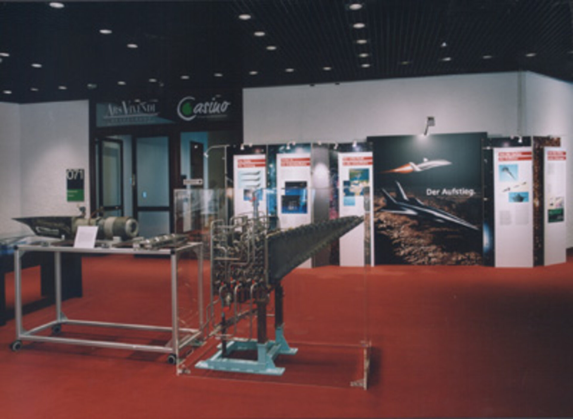 Komponenten eines RAM-Triebwerks in der Ausstellung