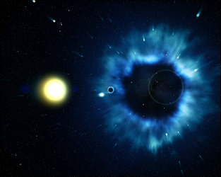 A black hole and companion star with supernova