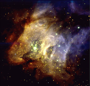An image of RCW38 in the Milky Way