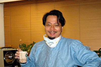 Dr T.C. Ng at work at his dentist's surgery